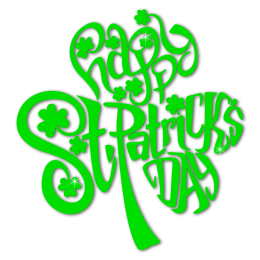 Happy St. Patrick\'s Day Green PVC Heat Transfer